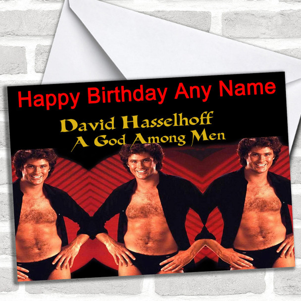 David Hasselhoff Personalized Birthday Card