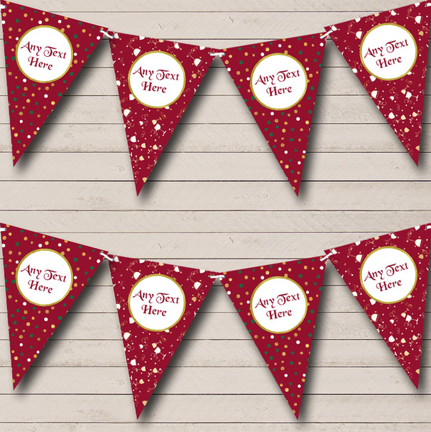 Spots & Glasses Personalized Christmas Decoration Bunting Flag Banner