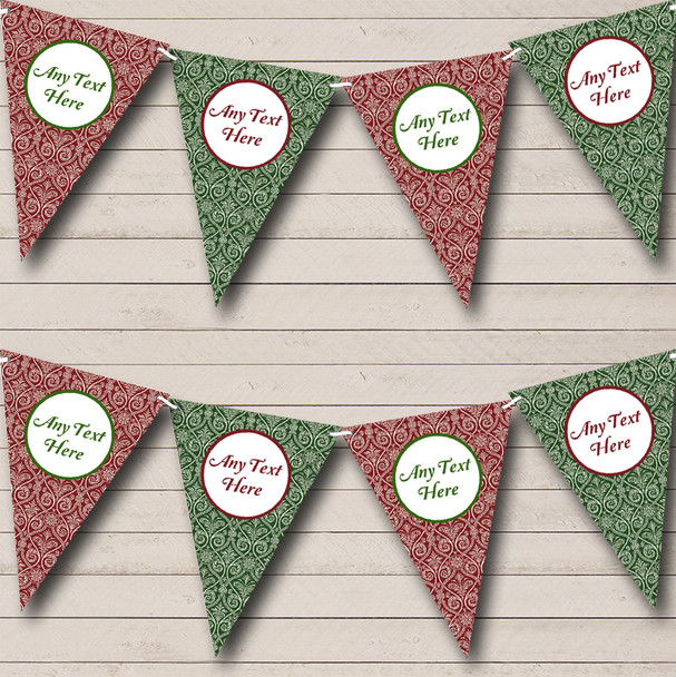 Classy Xmas Personalized Christmas Decoration Bunting Flag Banner