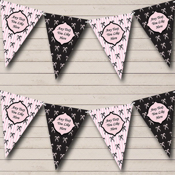 French Vintage Paris Stripes Personalized Shabby Chic Garden Tea Party Bunting Flag Banner