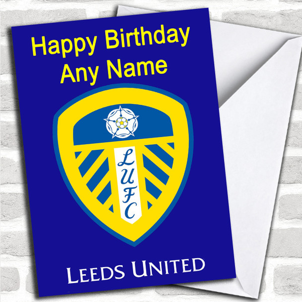 Leeds United Personalized Birthday Card