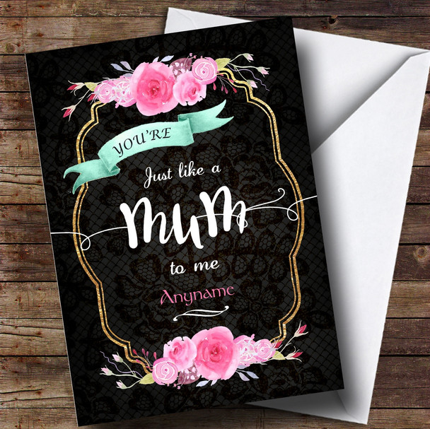 Personalized Beautiful Roses Like A Mum Mothers Day Card