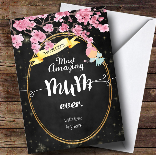 Personalized Amazing Mum Fairy Sparkle Mothers Day Card