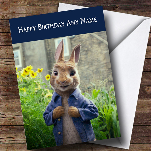 Personalized Peter Rabbit Film Children's Birthday Card
