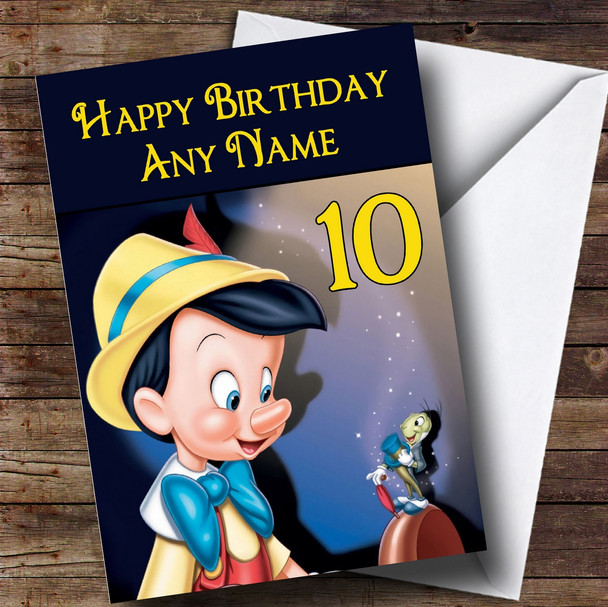 Personalized Pinocchio Disney Children's Birthday Card