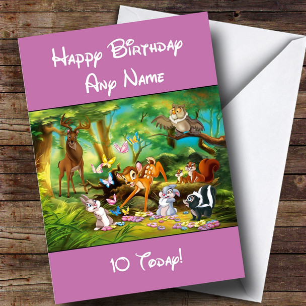 Personalized Disney Bambi Children's Birthday Card