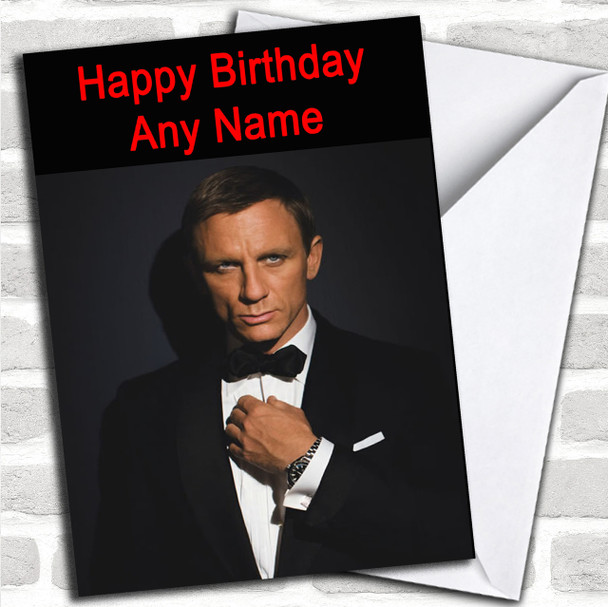 Daniel Craig Personalized Birthday Card