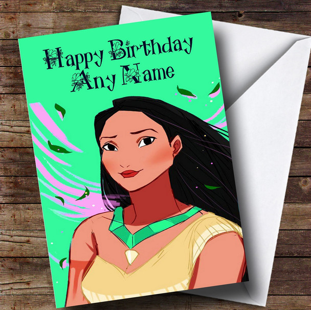 Personalized Pocahontas Children's Birthday Card