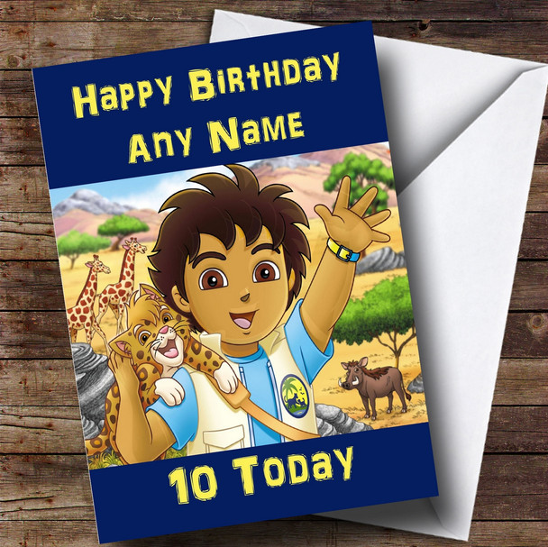 Personalized Diego Children's Birthday Card