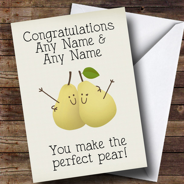 Personalized Funny Perfect Pair Engagement Card