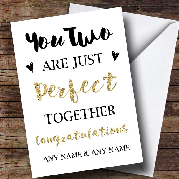 Personalized Perfect Together Engagement Card