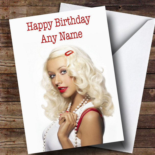 Personalized Christina Aguilera Celebrity Birthday Card Personalized Christina Aguilera Celebrity Birthday Card