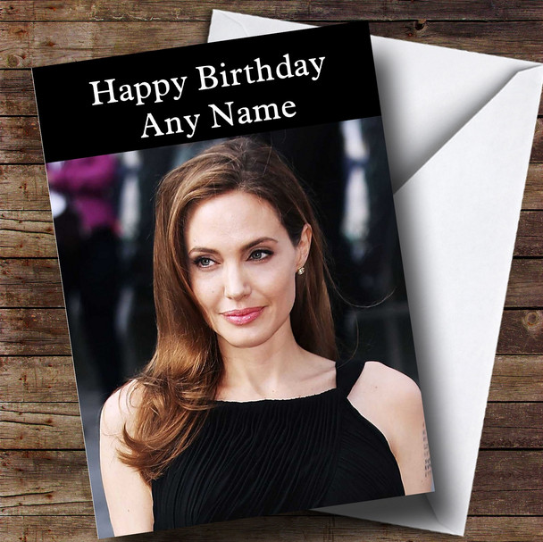 Personalized Angelina Jolie Celebrity Birthday Card