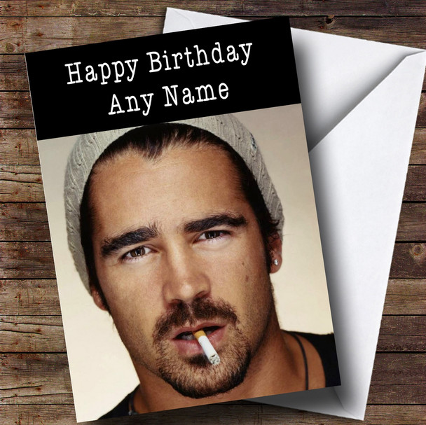 Personalized Colin Farrell Celebrity Birthday Card