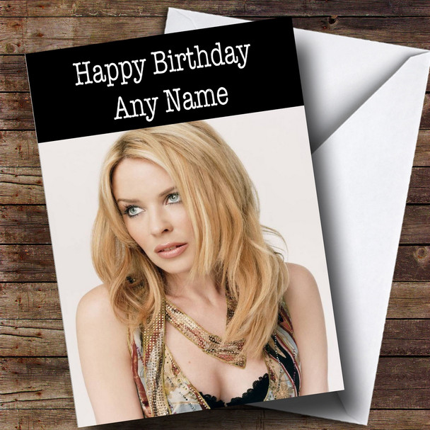 Personalized Kylie Minogue Celebrity Birthday Card