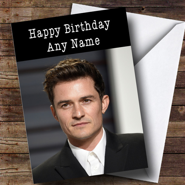 Personalized Orlando Bloom Celebrity Birthday Card