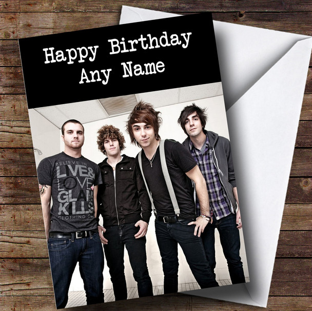 Personalized All Time Low Celebrity Birthday Card