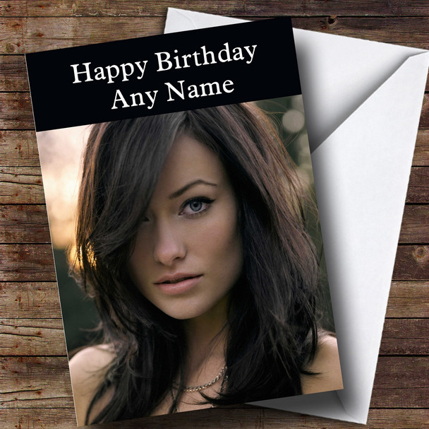Personalized Olivia Wilde Celebrity Birthday Card