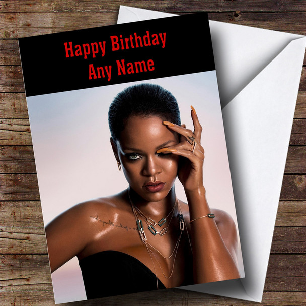 Personalized Rihanna Sexy Celebrity Birthday Card