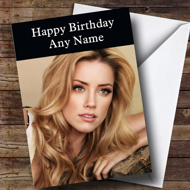 Personalized Amber Heard Celebrity Birthday Card