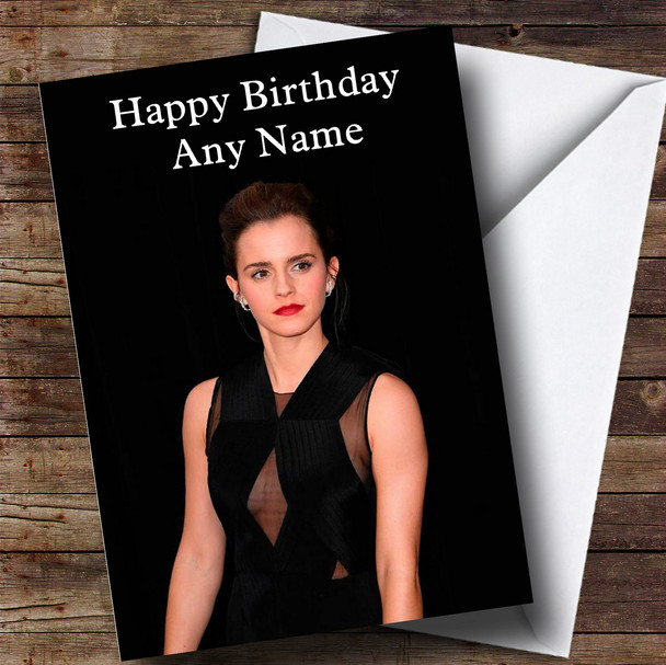 Personalized Emma Watson Celebrity Birthday Card