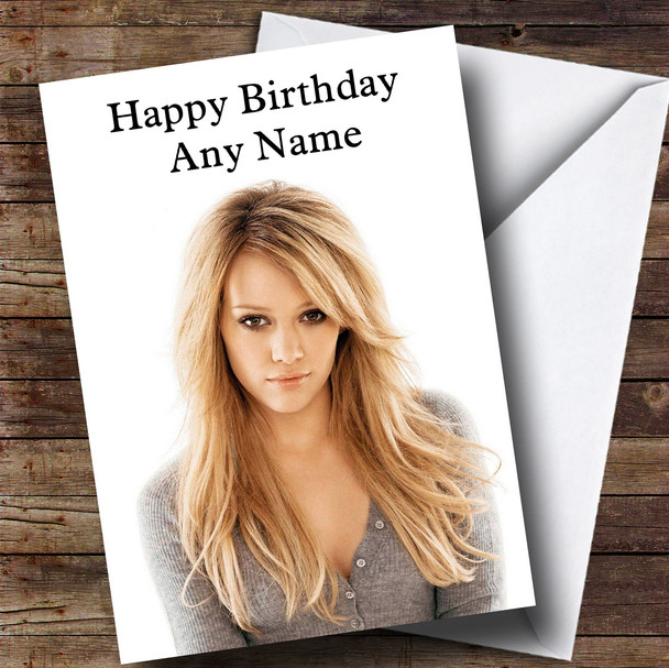 Personalized Hilary Duff Celebrity Birthday Card