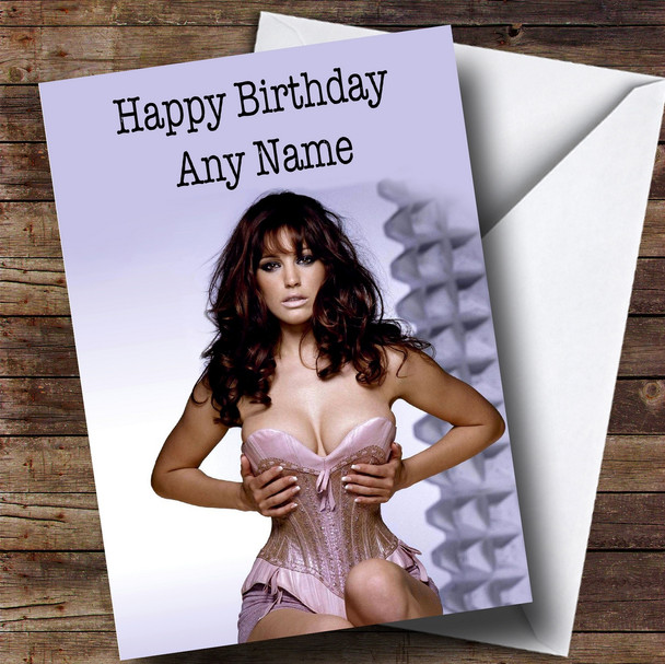 Personalized Kelly Brook Celebrity Birthday Card