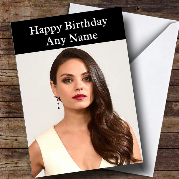 Personalized Mila Kunis Celebrity Birthday Card