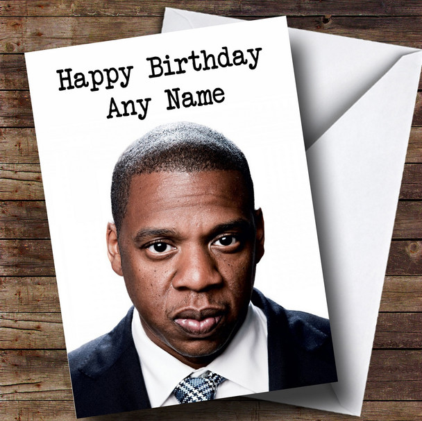 Personalized Jay Z Celebrity Birthday Card - Red Heart Print
