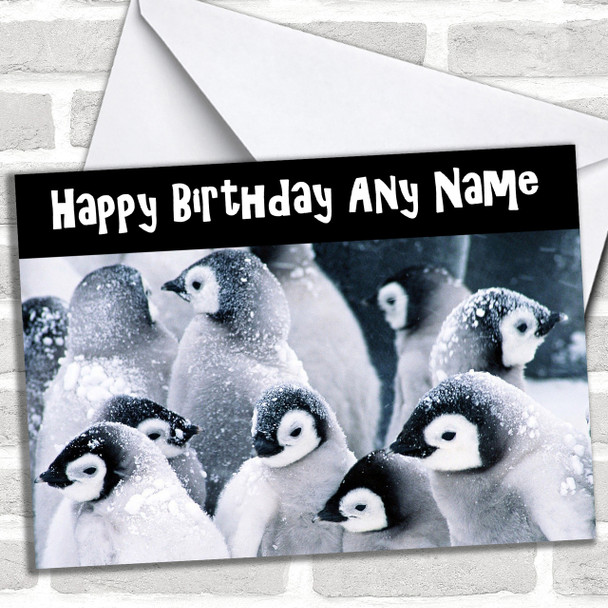 Penguins Personalized Birthday Card