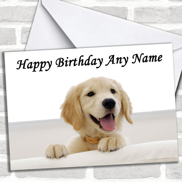 Stunning Labrador Puppy Dog Personalized Birthday Card
