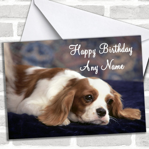 King Charles Spaniel Dog Personalized Birthday Card