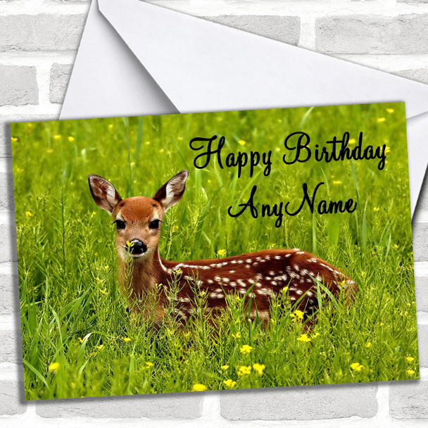 Deer Personalized Birthday Card