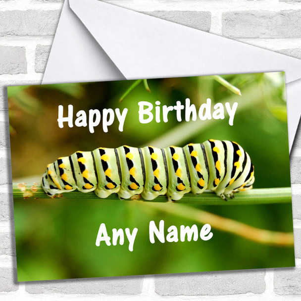 Caterpillar Personalized Birthday Card