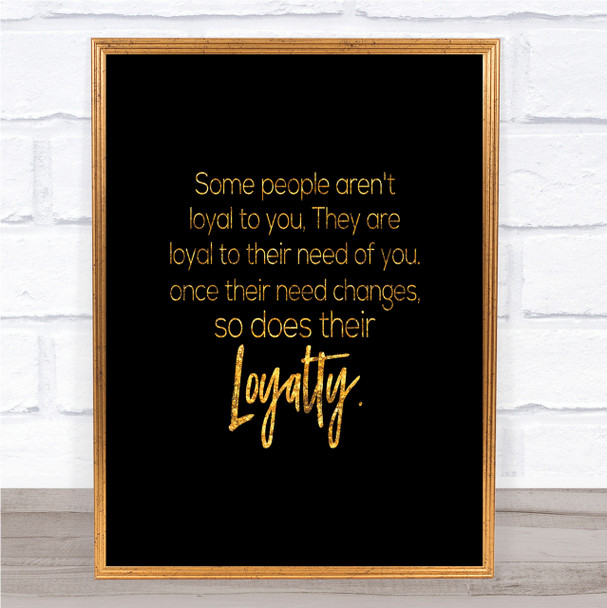 Needs Change Quote Print Black & Gold Wall Art Picture