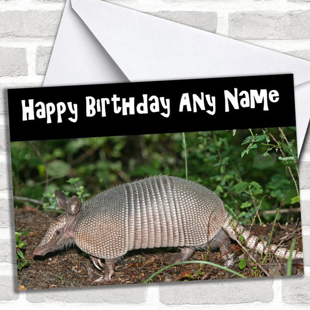 Armadillo Personalized Birthday Card