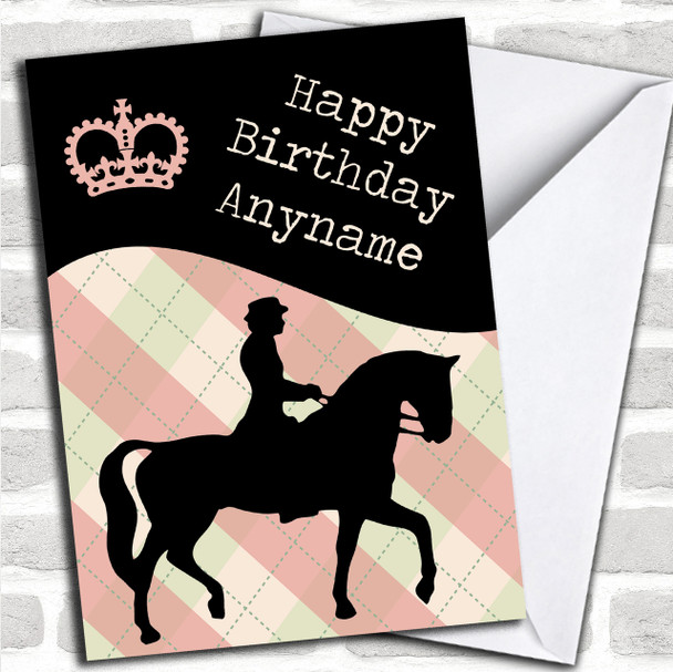 Dressage Horse Fan Personalized Birthday Card