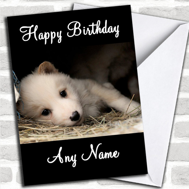 Siberian Laika Husky Dog Personalized Birthday Card