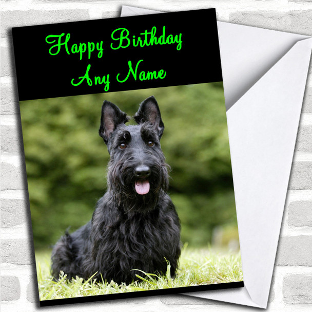 Scottish Terrier Personalized Birthday Card