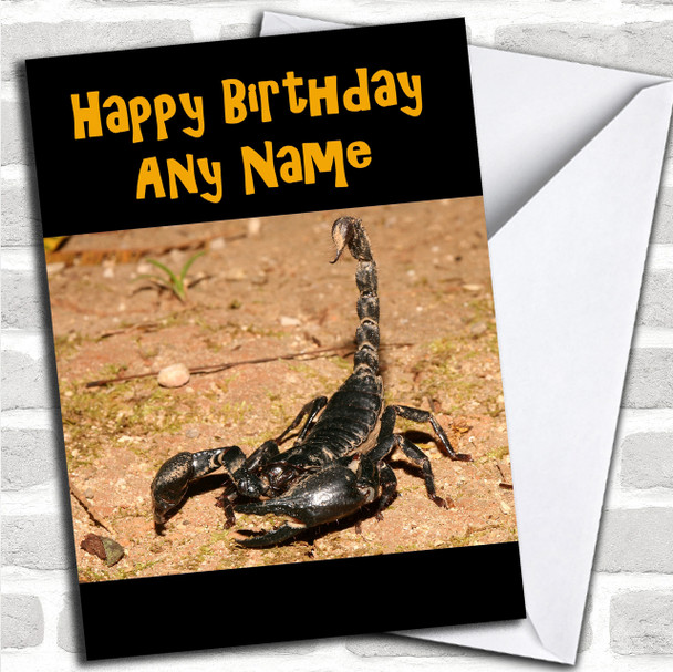 Scorpion Personalized Birthday Card
