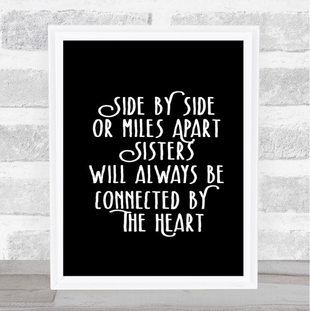 Side By Side Quote Print Black & White
