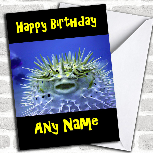 Pufferfish Personalized Birthday Card