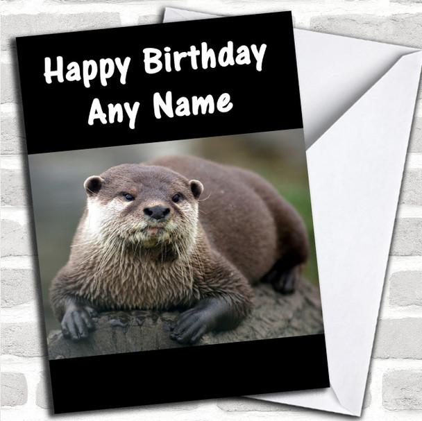 Otter Personalized Birthday Card