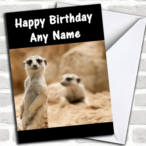 Funny Meerkat Personalized Birthday Card