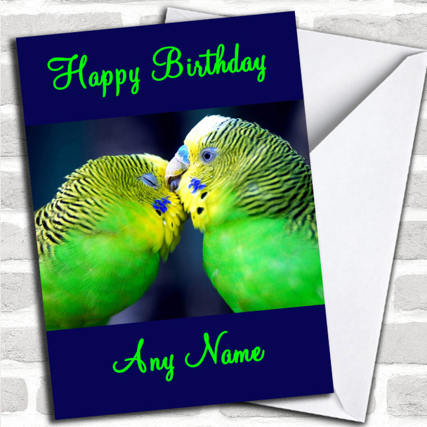 Love Birds Personalized Birthday Card