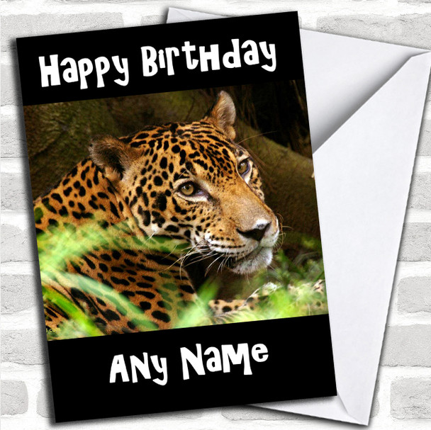 Leopard Personalized Birthday Card