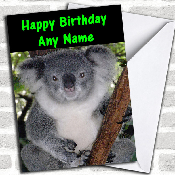 Koala Bear Personalized Birthday Card