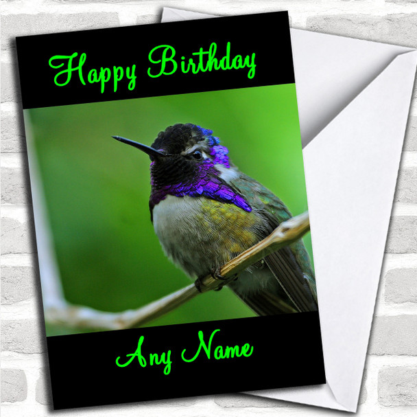 Hummingbird Personalized Birthday Card
