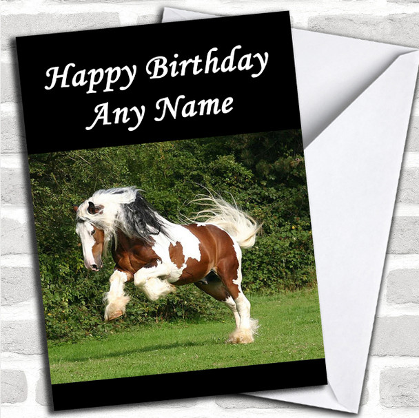 Galloping Horse Personalized Birthday Card