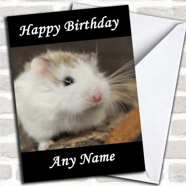Fluffy Hamster Personalized Birthday Card